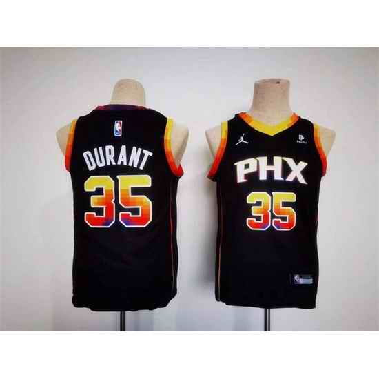 Youth Phoenix Suns 35 Kevin Durant Black 2022 23 Statement Edition Stitched Basketball Jersey